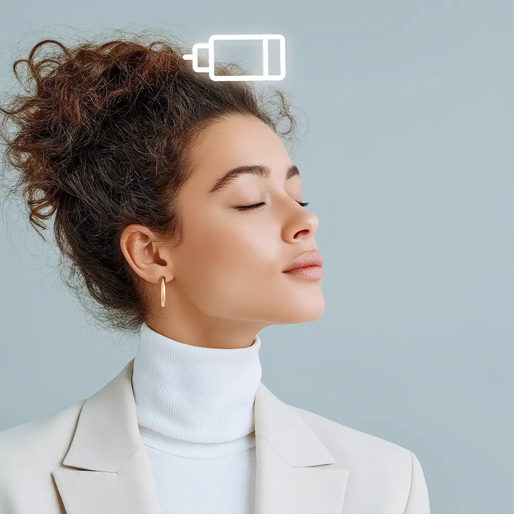 Minimalistische, surreale Skulptur eines gebrochenen Kopfes