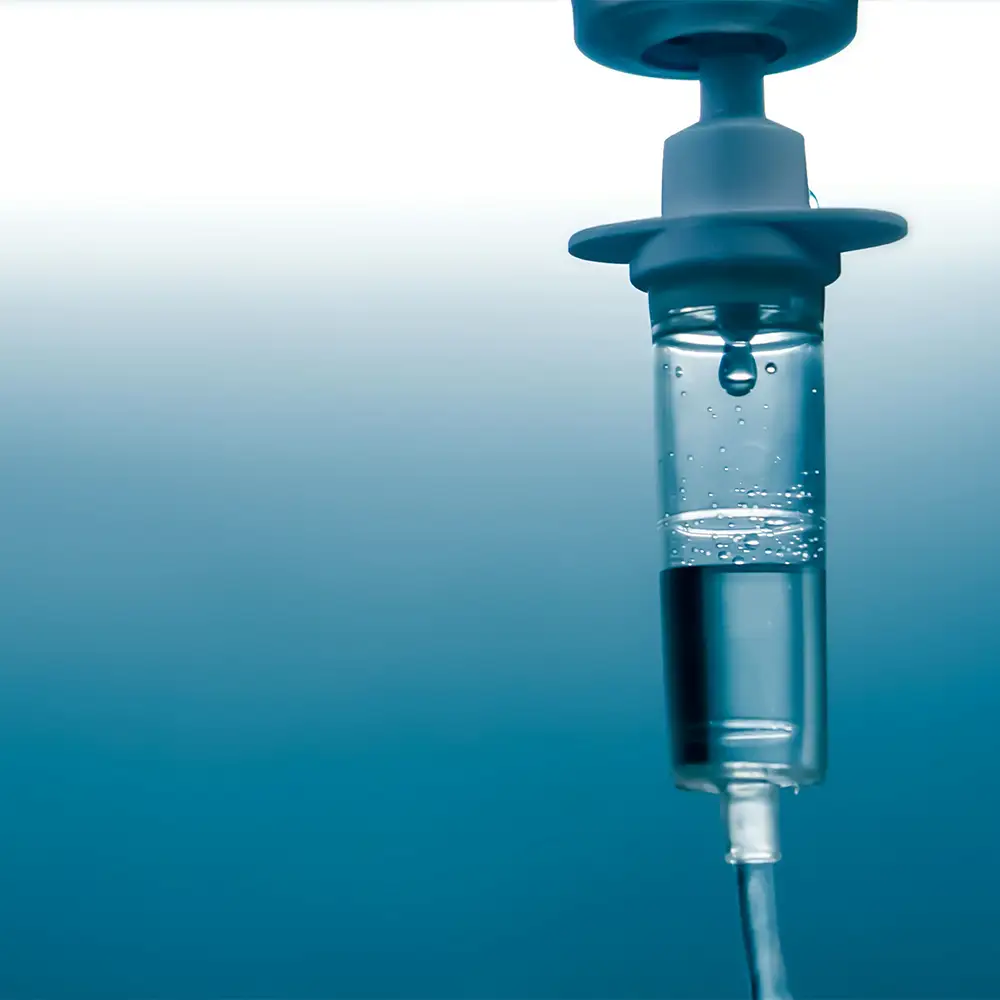 Nahaufnahme einer Infusionsnadel